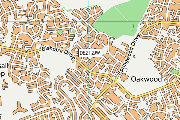 DE21 2JW map - OS VectorMap District (Ordnance Survey)