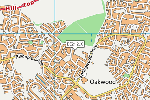 DE21 2JX map - OS VectorMap District (Ordnance Survey)
