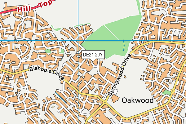 DE21 2JY map - OS VectorMap District (Ordnance Survey)