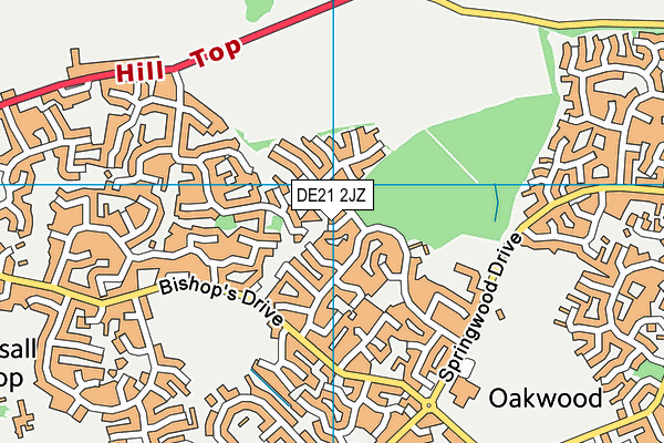 DE21 2JZ map - OS VectorMap District (Ordnance Survey)