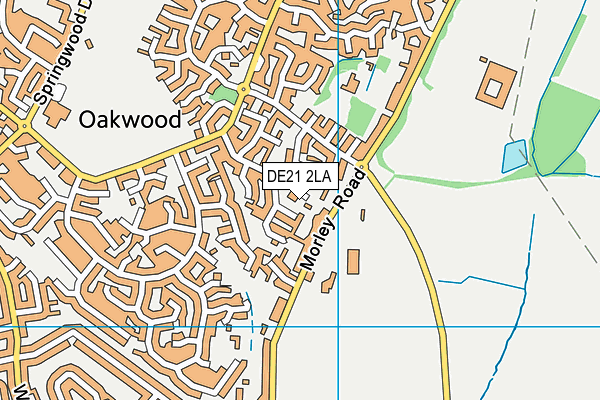 DE21 2LA map - OS VectorMap District (Ordnance Survey)