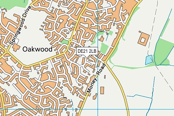 DE21 2LB map - OS VectorMap District (Ordnance Survey)
