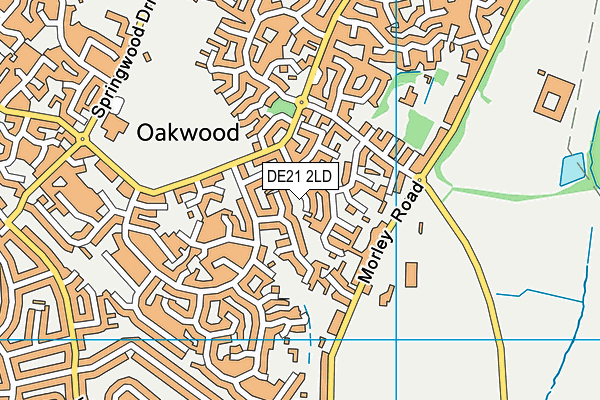 DE21 2LD map - OS VectorMap District (Ordnance Survey)