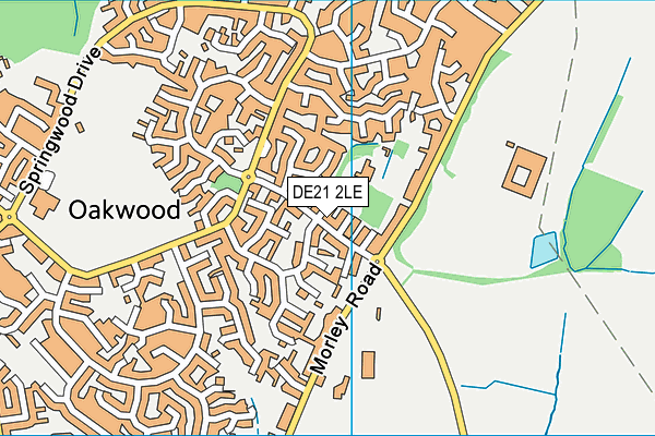 DE21 2LE map - OS VectorMap District (Ordnance Survey)