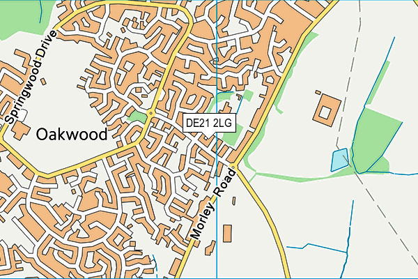 DE21 2LG map - OS VectorMap District (Ordnance Survey)