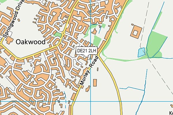 DE21 2LH map - OS VectorMap District (Ordnance Survey)