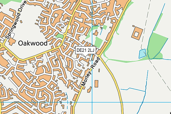 DE21 2LJ map - OS VectorMap District (Ordnance Survey)