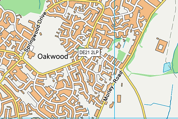 DE21 2LP map - OS VectorMap District (Ordnance Survey)