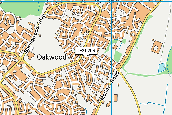 DE21 2LR map - OS VectorMap District (Ordnance Survey)