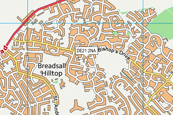 DE21 2NA map - OS VectorMap District (Ordnance Survey)