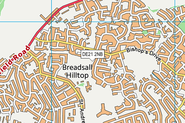 DE21 2NB map - OS VectorMap District (Ordnance Survey)