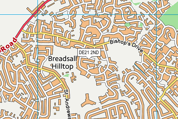 DE21 2ND map - OS VectorMap District (Ordnance Survey)