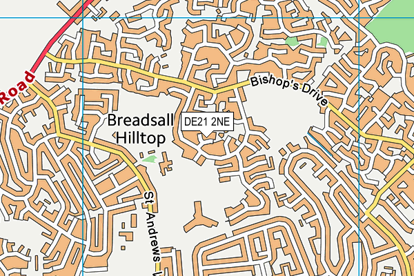 DE21 2NE map - OS VectorMap District (Ordnance Survey)