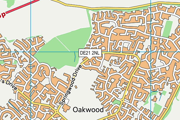 DE21 2NL map - OS VectorMap District (Ordnance Survey)