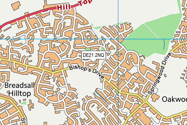 DE21 2NQ map - OS VectorMap District (Ordnance Survey)