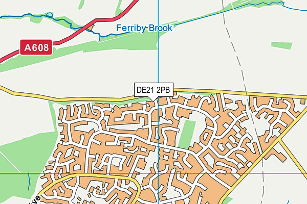 DE21 2PB map - OS VectorMap District (Ordnance Survey)