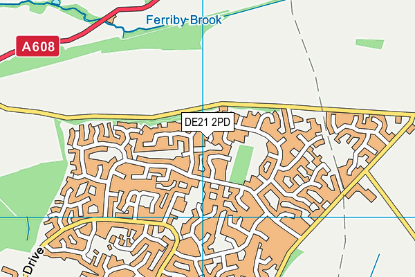 DE21 2PD map - OS VectorMap District (Ordnance Survey)