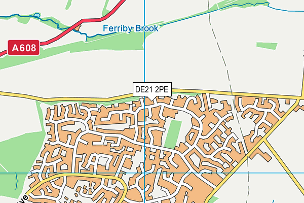 DE21 2PE map - OS VectorMap District (Ordnance Survey)