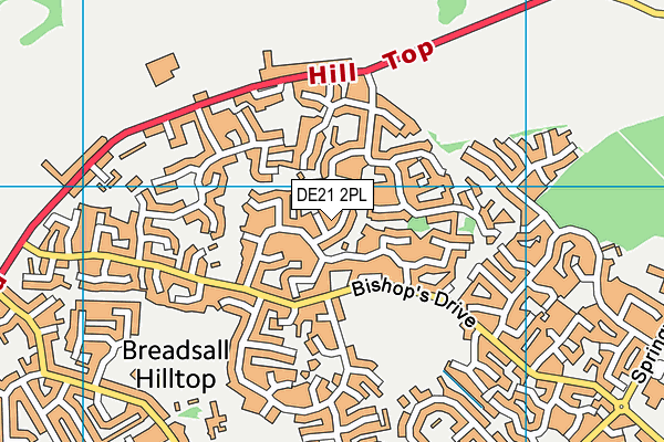 DE21 2PL map - OS VectorMap District (Ordnance Survey)