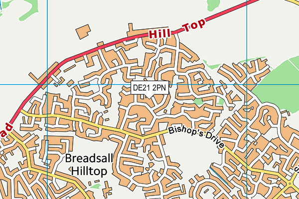 DE21 2PN map - OS VectorMap District (Ordnance Survey)