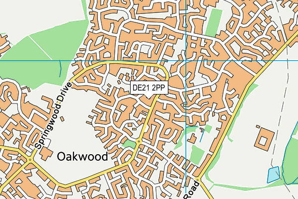 DE21 2PP map - OS VectorMap District (Ordnance Survey)
