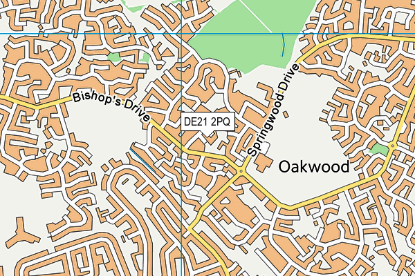 DE21 2PQ map - OS VectorMap District (Ordnance Survey)