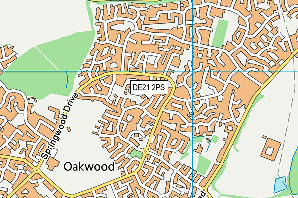 DE21 2PS map - OS VectorMap District (Ordnance Survey)