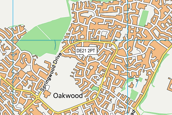 DE21 2PT map - OS VectorMap District (Ordnance Survey)