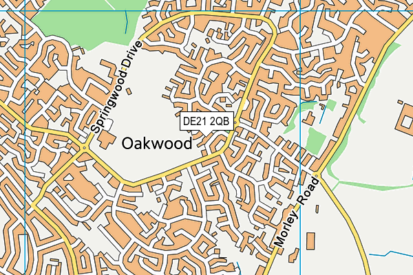 DE21 2QB map - OS VectorMap District (Ordnance Survey)