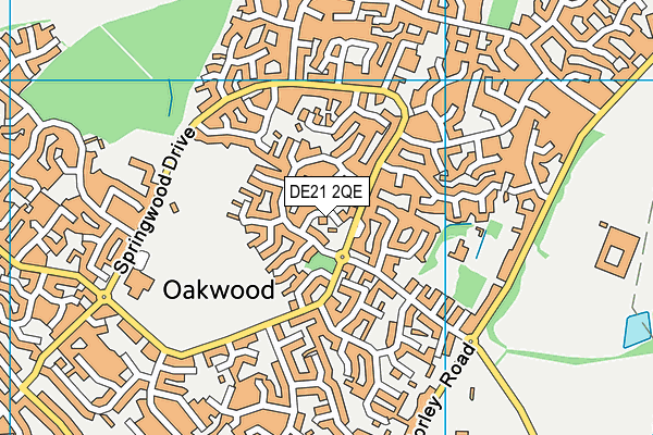 DE21 2QE map - OS VectorMap District (Ordnance Survey)