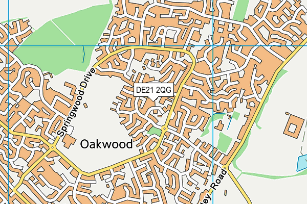 DE21 2QG map - OS VectorMap District (Ordnance Survey)