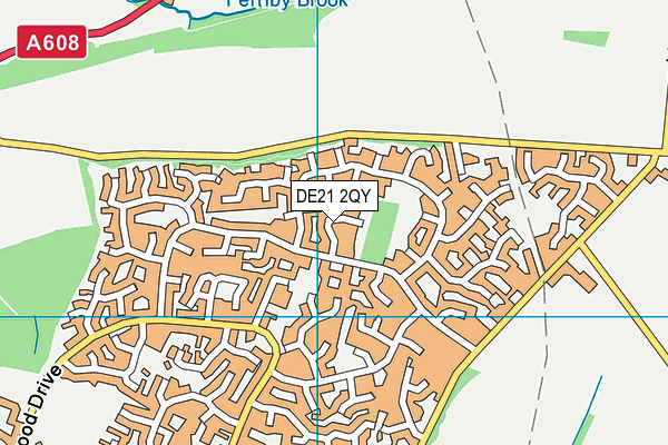 DE21 2QY map - OS VectorMap District (Ordnance Survey)