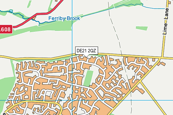 DE21 2QZ map - OS VectorMap District (Ordnance Survey)