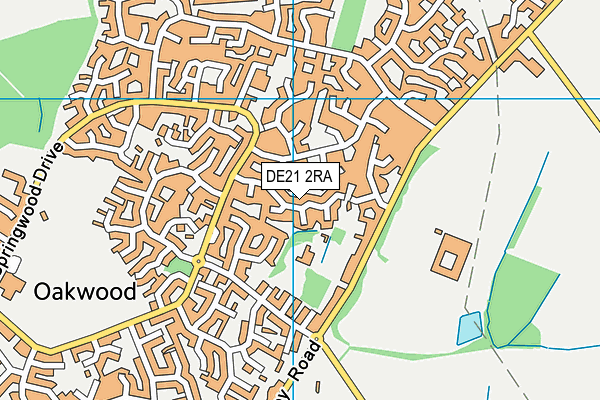 DE21 2RA map - OS VectorMap District (Ordnance Survey)