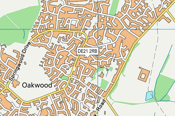 DE21 2RB map - OS VectorMap District (Ordnance Survey)