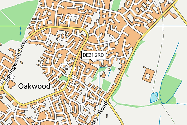 DE21 2RD map - OS VectorMap District (Ordnance Survey)