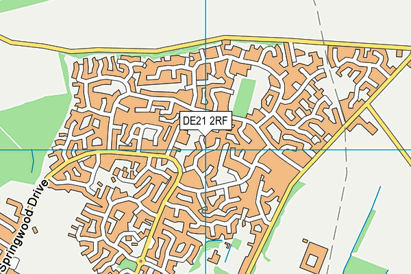 DE21 2RF map - OS VectorMap District (Ordnance Survey)