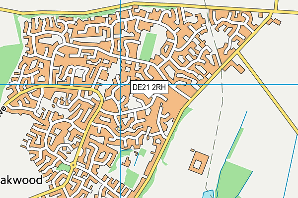 DE21 2RH map - OS VectorMap District (Ordnance Survey)