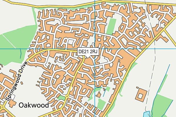 DE21 2RJ map - OS VectorMap District (Ordnance Survey)