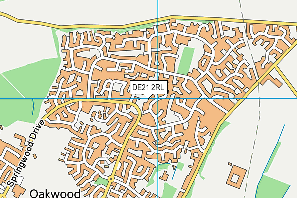 DE21 2RL map - OS VectorMap District (Ordnance Survey)