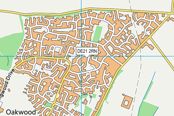 DE21 2RN map - OS VectorMap District (Ordnance Survey)