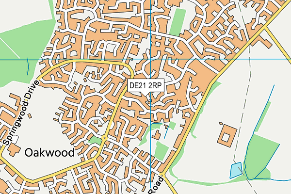 DE21 2RP map - OS VectorMap District (Ordnance Survey)