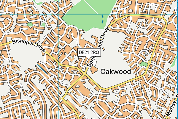 Springwood Leisure Centre map (DE21 2RQ) - OS VectorMap District (Ordnance Survey)