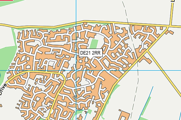 DE21 2RR map - OS VectorMap District (Ordnance Survey)