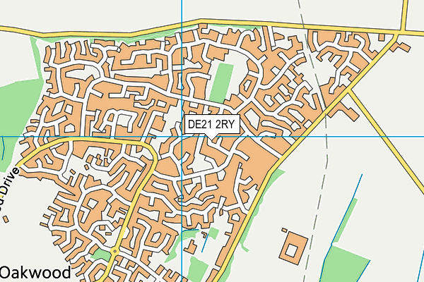 DE21 2RY map - OS VectorMap District (Ordnance Survey)