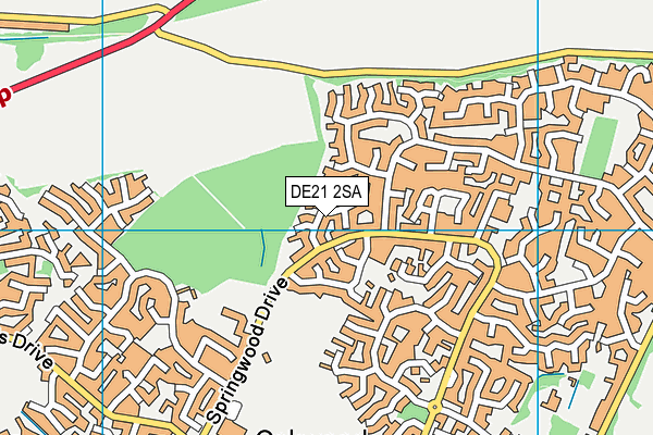 DE21 2SA map - OS VectorMap District (Ordnance Survey)