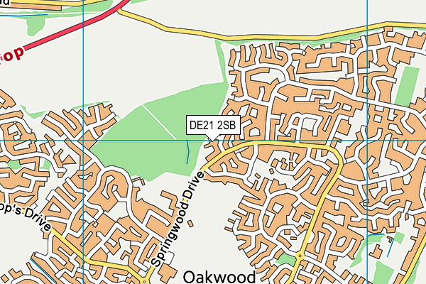 DE21 2SB map - OS VectorMap District (Ordnance Survey)