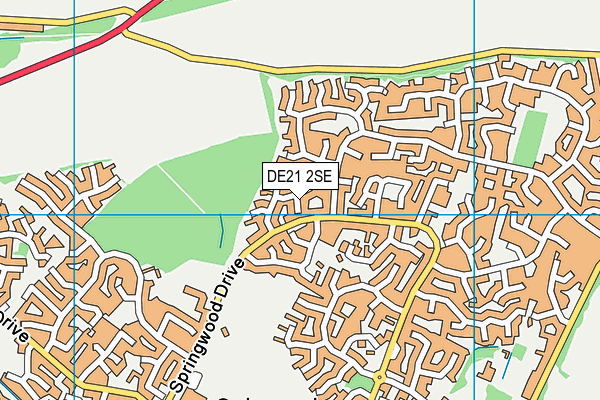 DE21 2SE map - OS VectorMap District (Ordnance Survey)