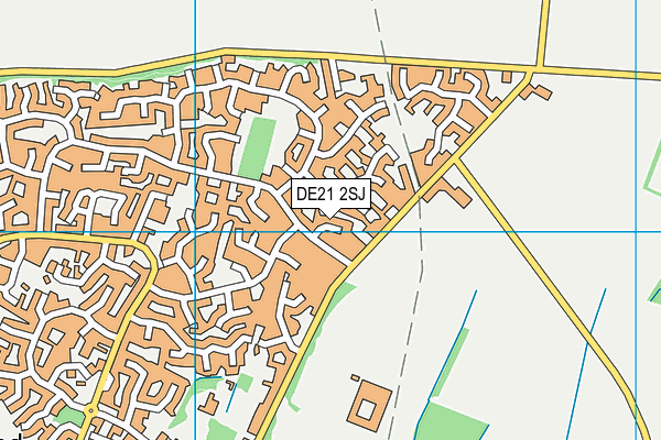 DE21 2SJ map - OS VectorMap District (Ordnance Survey)