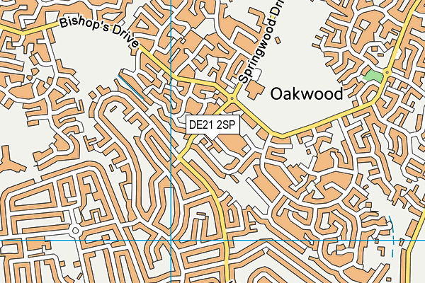 DE21 2SP map - OS VectorMap District (Ordnance Survey)